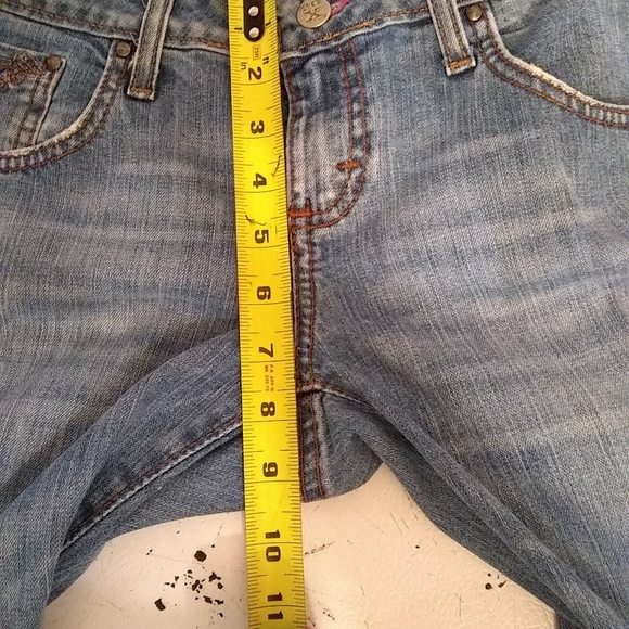 TWENTY-X Jeans Pants Blue Floral Embellishment Pockets Bootcut Size 5/6 - Picture 10 of 10